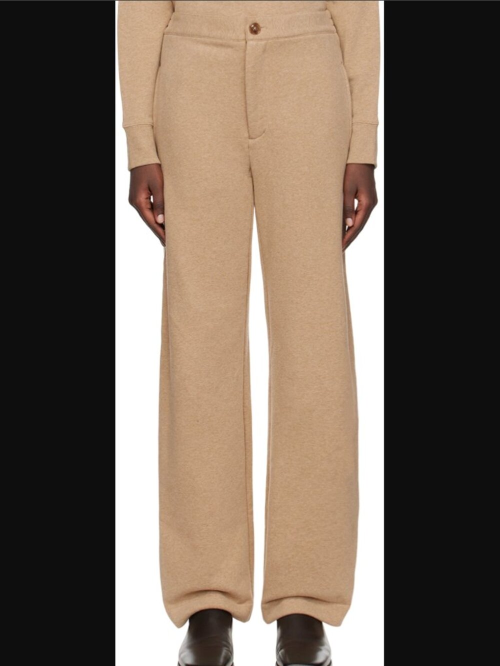 Vince Women’s Pants XL Tan Wide Leg Stretch Cotton Cozy Casual Trouser